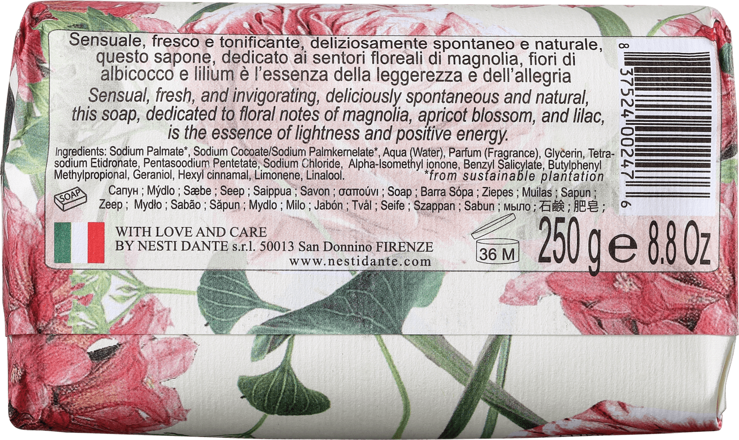 Nesti Dante Dolce Vivere Pisa - Sabonete em Barra 250g