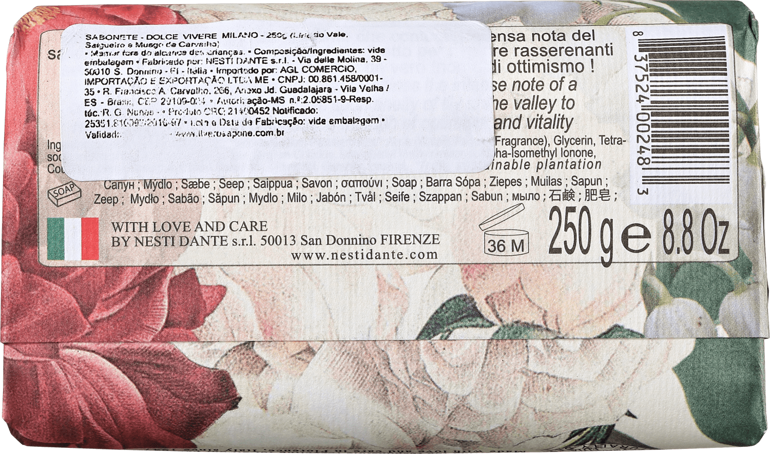 Nesti Dante Dolce Vivere Milano - Sabonete em Barra 250g