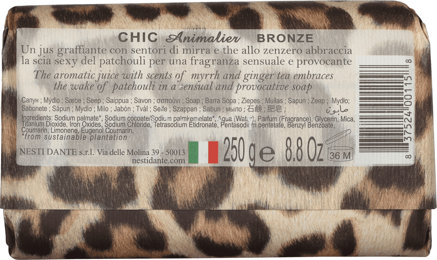Nesti Dante Chic Animalier - Sabonete em Barra 250g