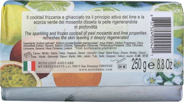 Nesti Dante Paradiso Tropicale Lima e Casca de Mosambi - Sabonete em Barra 250g