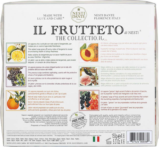 Kit Nesti Dante Collection Il Frutteto - Sabonetes em Barra 6x150g
