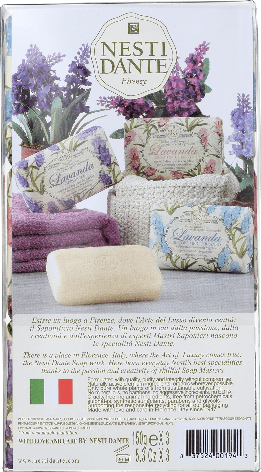 Kit Nesti Dante Collection Lavanda - Sabonetes em Barra 3x150g