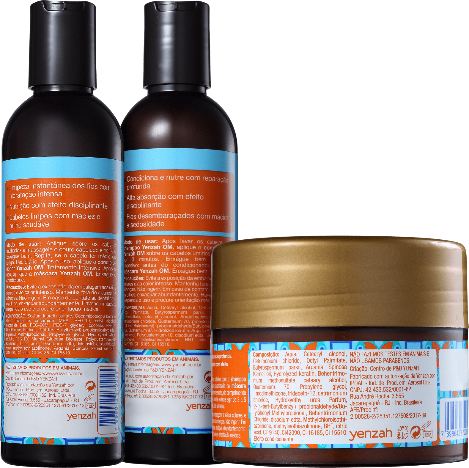 Kit Yenzah OM Óleo de Marrocos Argan Tratamento (3 Produtos)