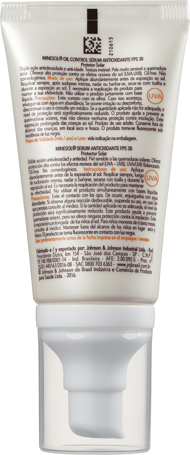 RoC Minesol Oil Control Sérum Antioxidante FPS 30 - Protetor Solar Facial 50g
