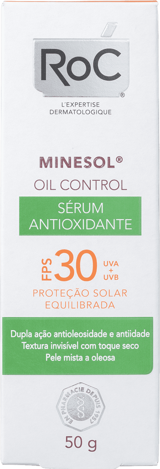 RoC Minesol Oil Control Sérum Antioxidante FPS 30 - Protetor Solar Facial 50g