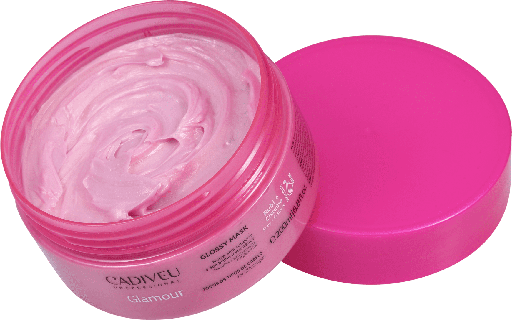 Cadiveu Professional Glamour Rubi Glossy - Máscara Capilar 200ml