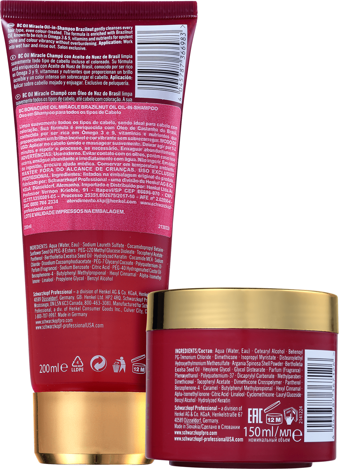 Kit Schwarzkopf Professional BC Bonacure Oil Miracle Brazilnut Home (2 Produtos)