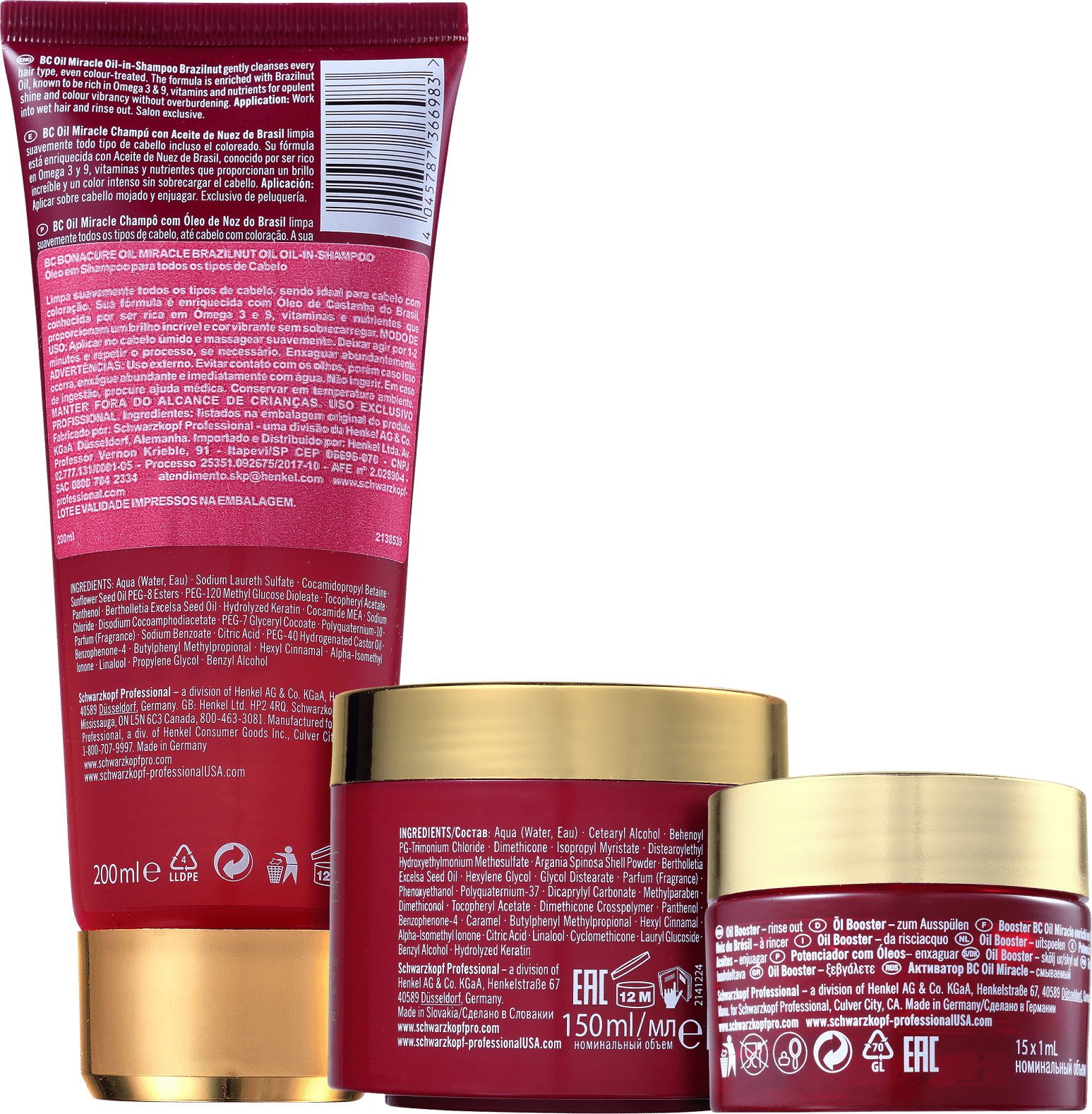 Kit Schwarzkopf Professional BC Bonacure Oil Miracle Brazilnut Intenso (3 Produtos)