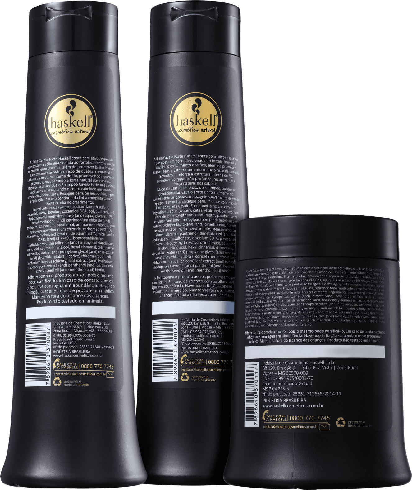 Kit Haskell Cavalo Forte Crescimento Saudável Trio (3 Produtos)