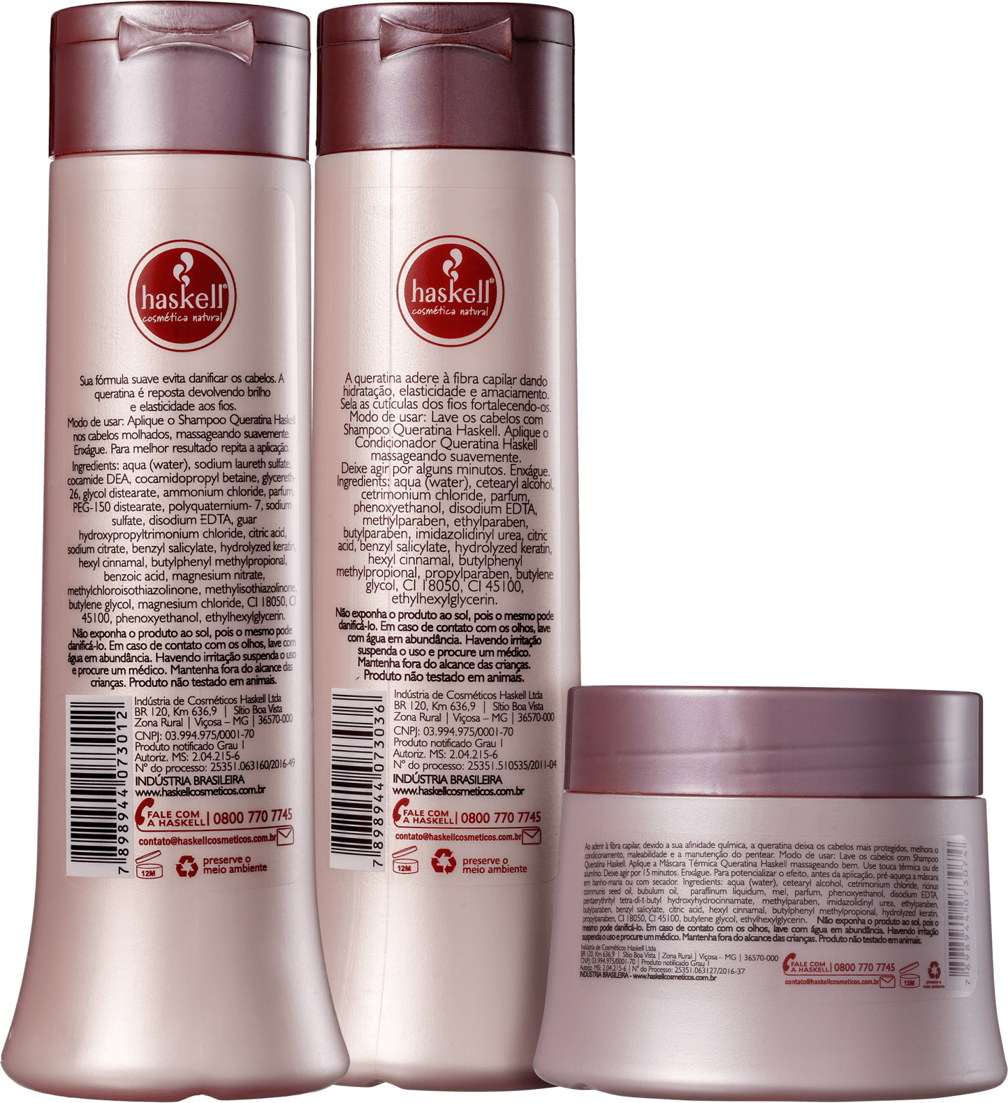 Kit Haskell Queratina Tratamento (3 Produtos)