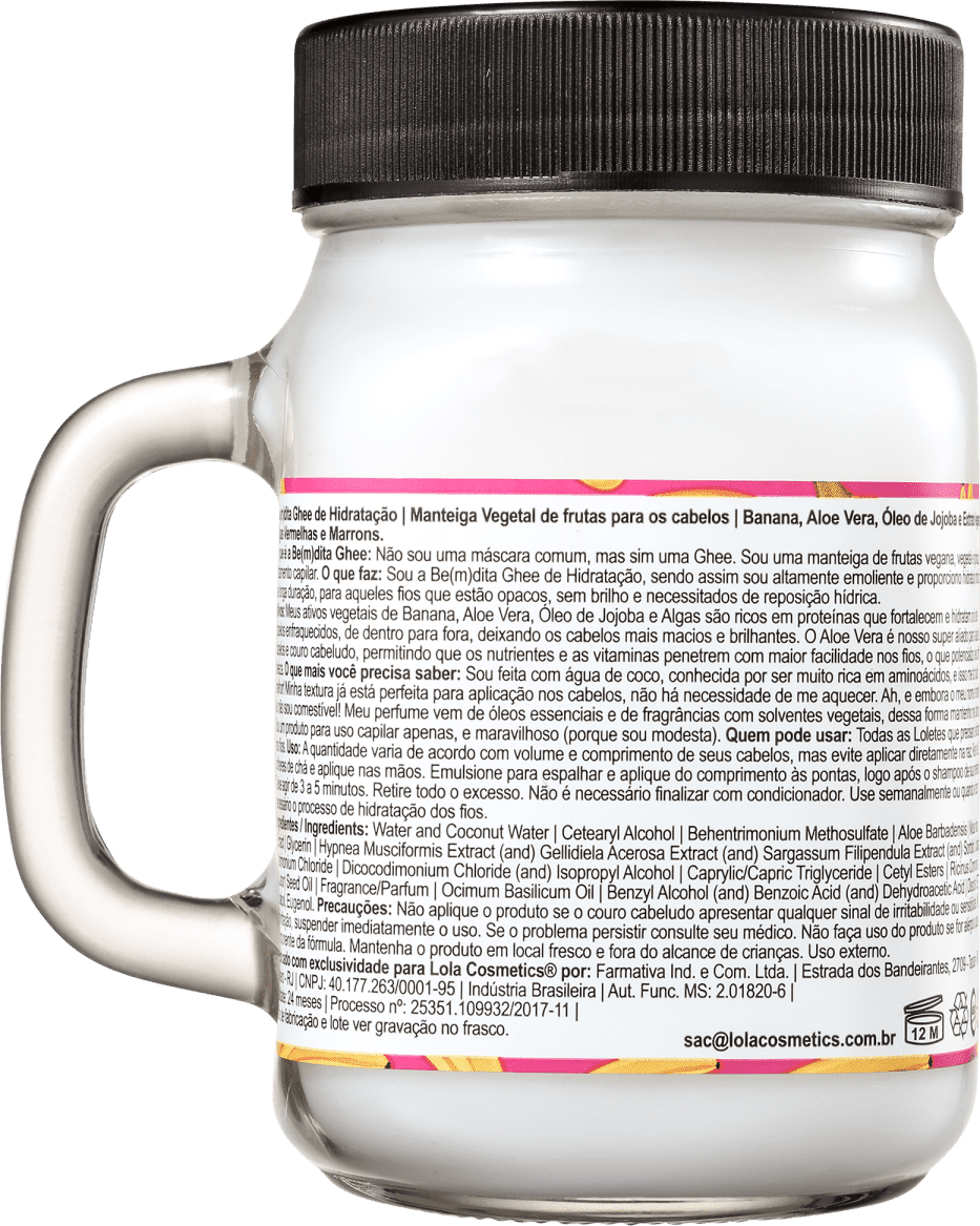 Lola Cosmetics Be(M)dita Ghee Hidratação - Máscara Capilar 350g
