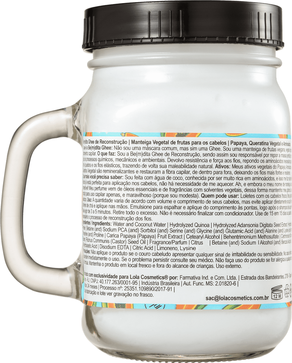 Lola Cosmetics Be(M)dita Ghee Reconstrução - Máscara Capilar 350g