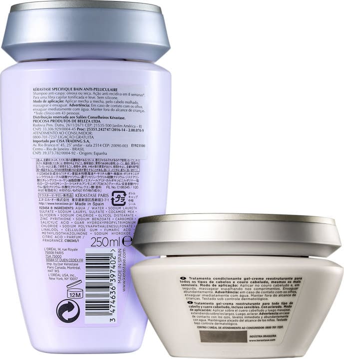 Kit Kérastase Spécifique Antipelliculaire Caspa Seca ou Oleosa (2 Produtos)