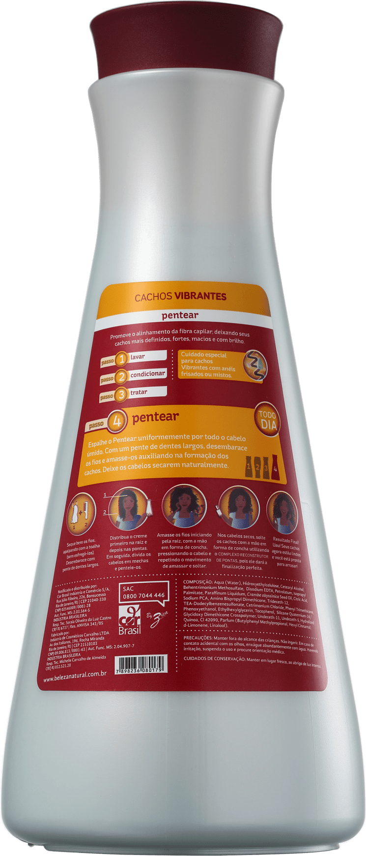Beleza Natural Bn.Cachos Vibrantes - Creme de Pentear 1000ml