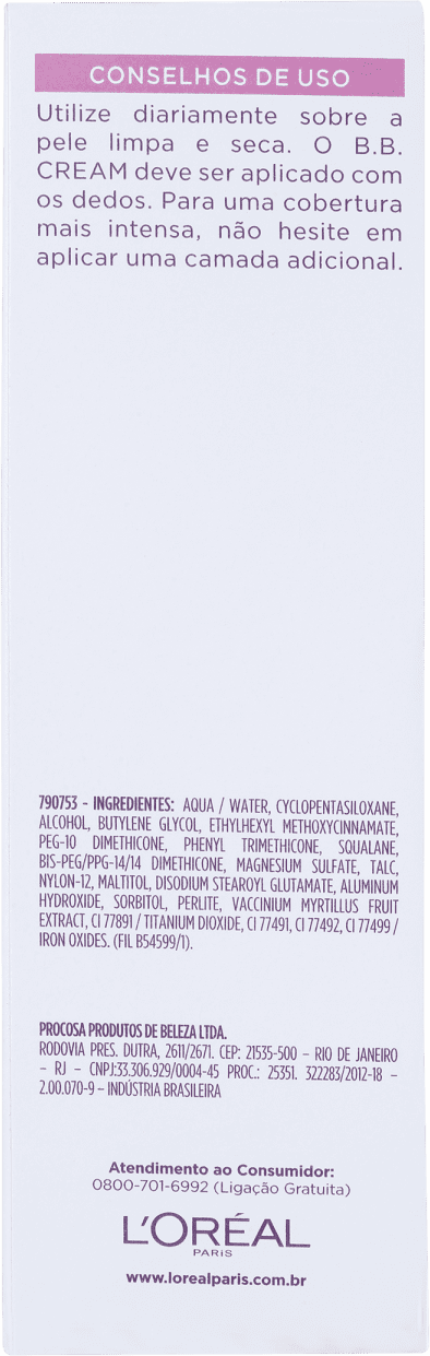 L'Oréal Paris Creme Milagroso 5 em 1 FPS 20 Claro - BB Cream 30ml