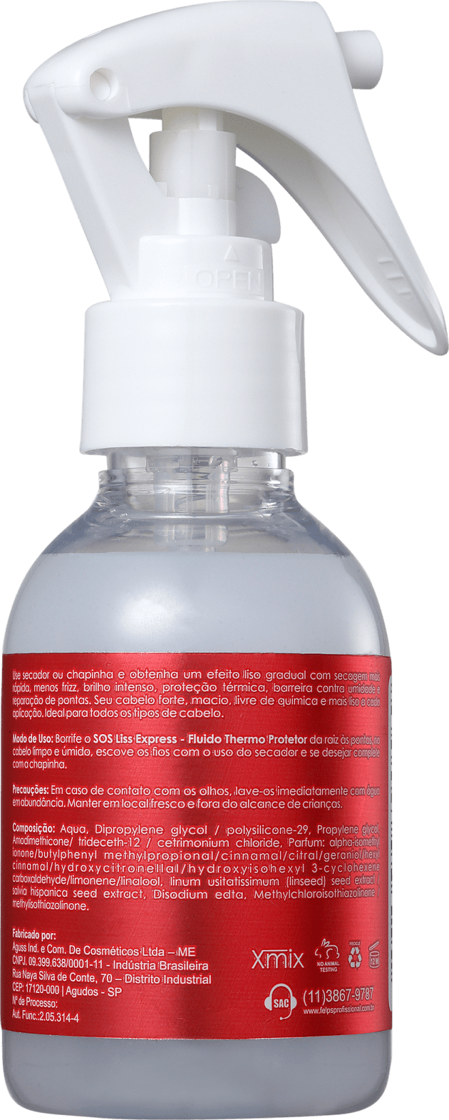 Felps Profissional XMix SOS Liss Express - Fluido Protetor Térmico 100ml