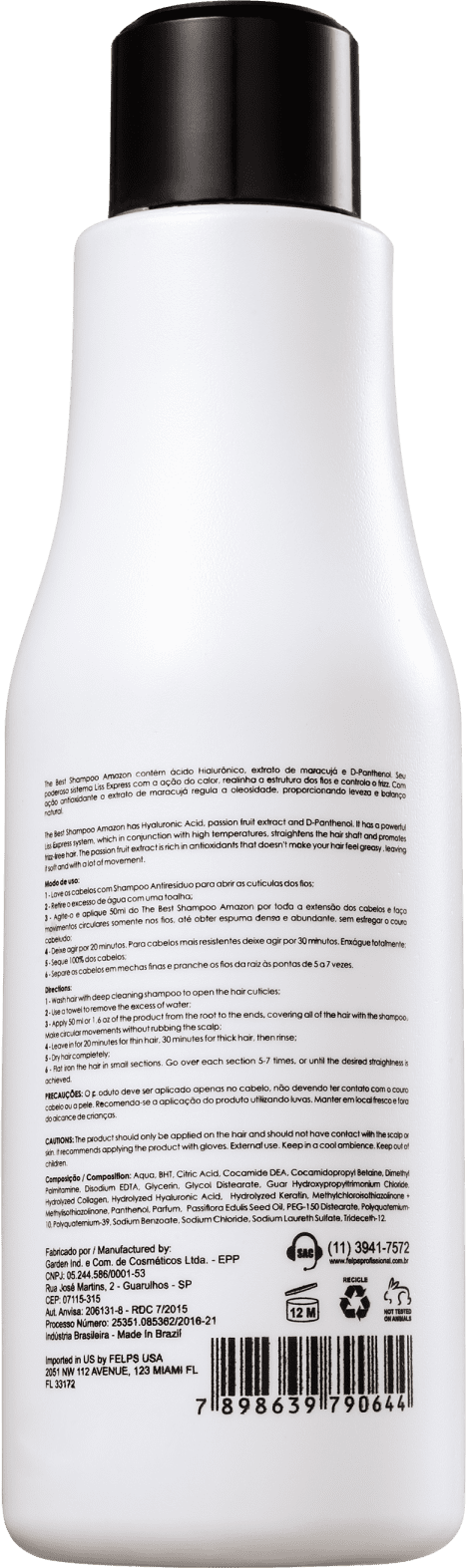 Felps Profissional The Best Amazon - Shampoo Alisante 500ml