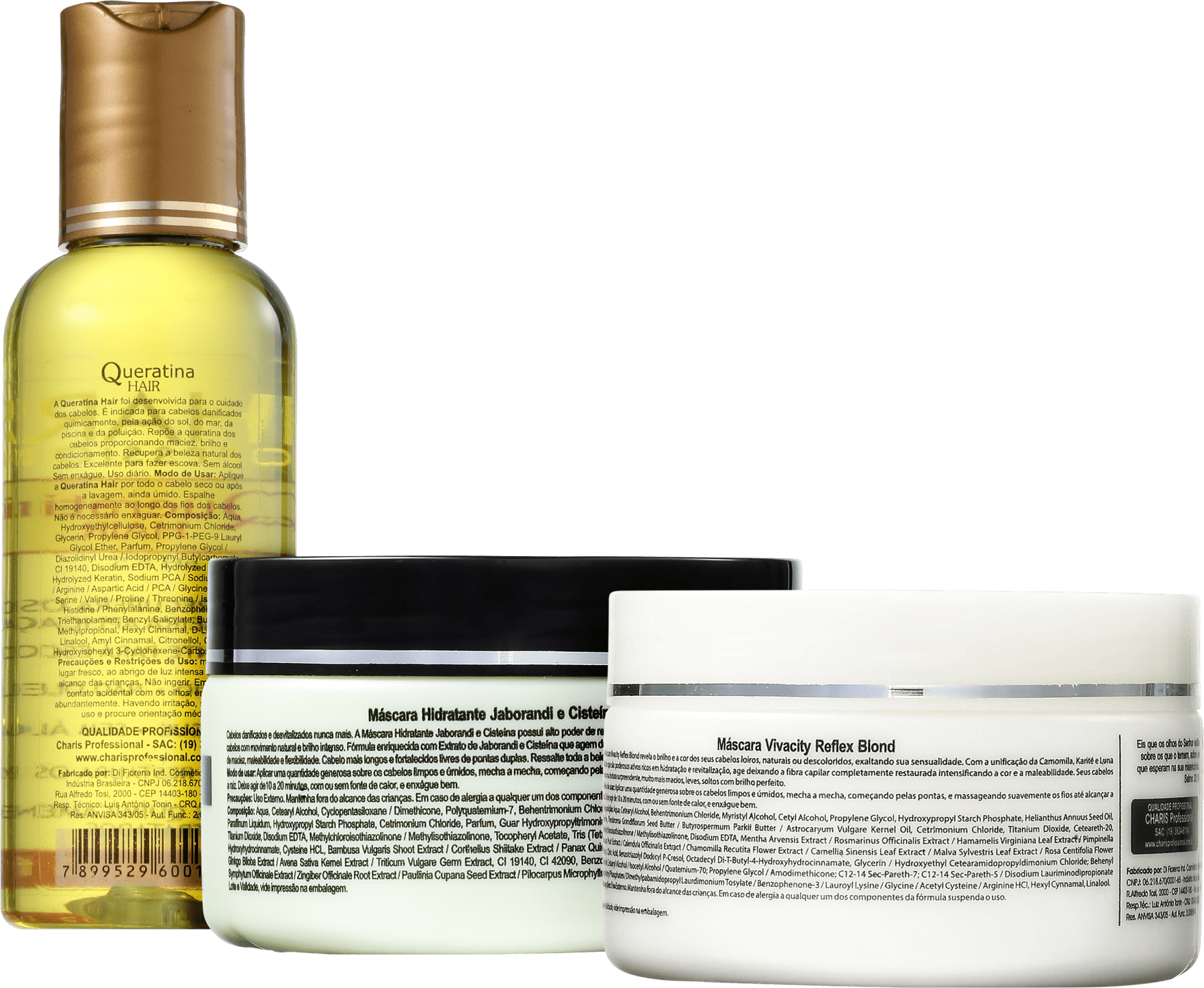 Kit Charis Cronograma Capilar para Loiras (3 Produtos)