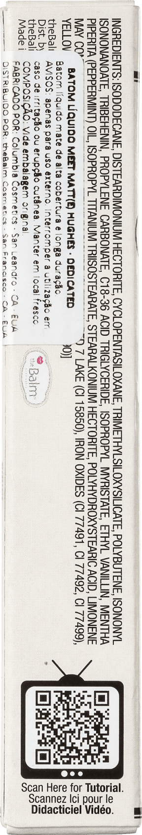 the Balm Meet Matt(e) Hughes Dedicated - Batom Líquido 7,4ml