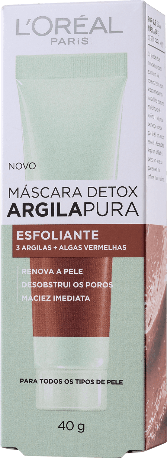 L'Oréal Paris Detox Argila Pura - Máscara Esfoliante 40g