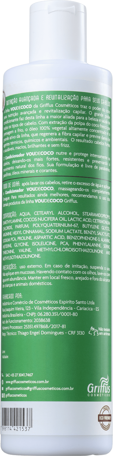 Griffus Vou de Coco - Condicionador 420ml