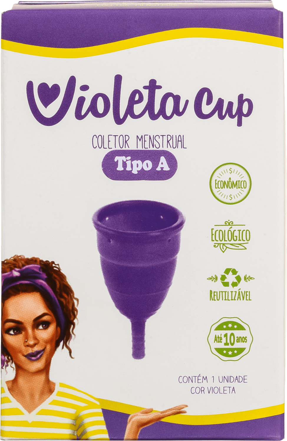 Kit Violeta Cup Violeta Tipo A (+30 anos ou com filhos) - Coletor Menstrual + Higienizador de Coletor