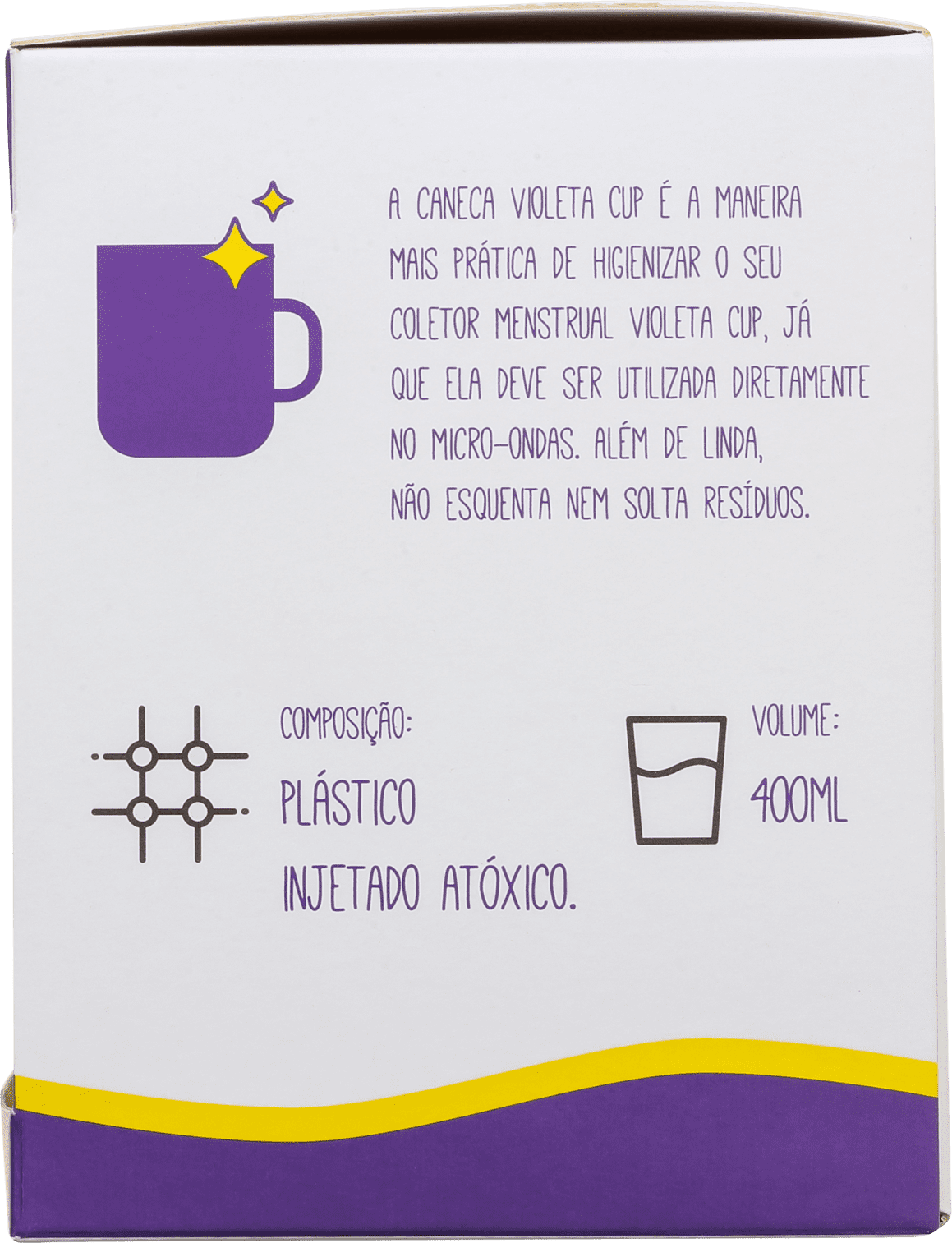 Kit Violeta Cup Transparente Tipo A (+30 anos ou com filhos) - Coletor Menstrual + Higienizador de Coletor