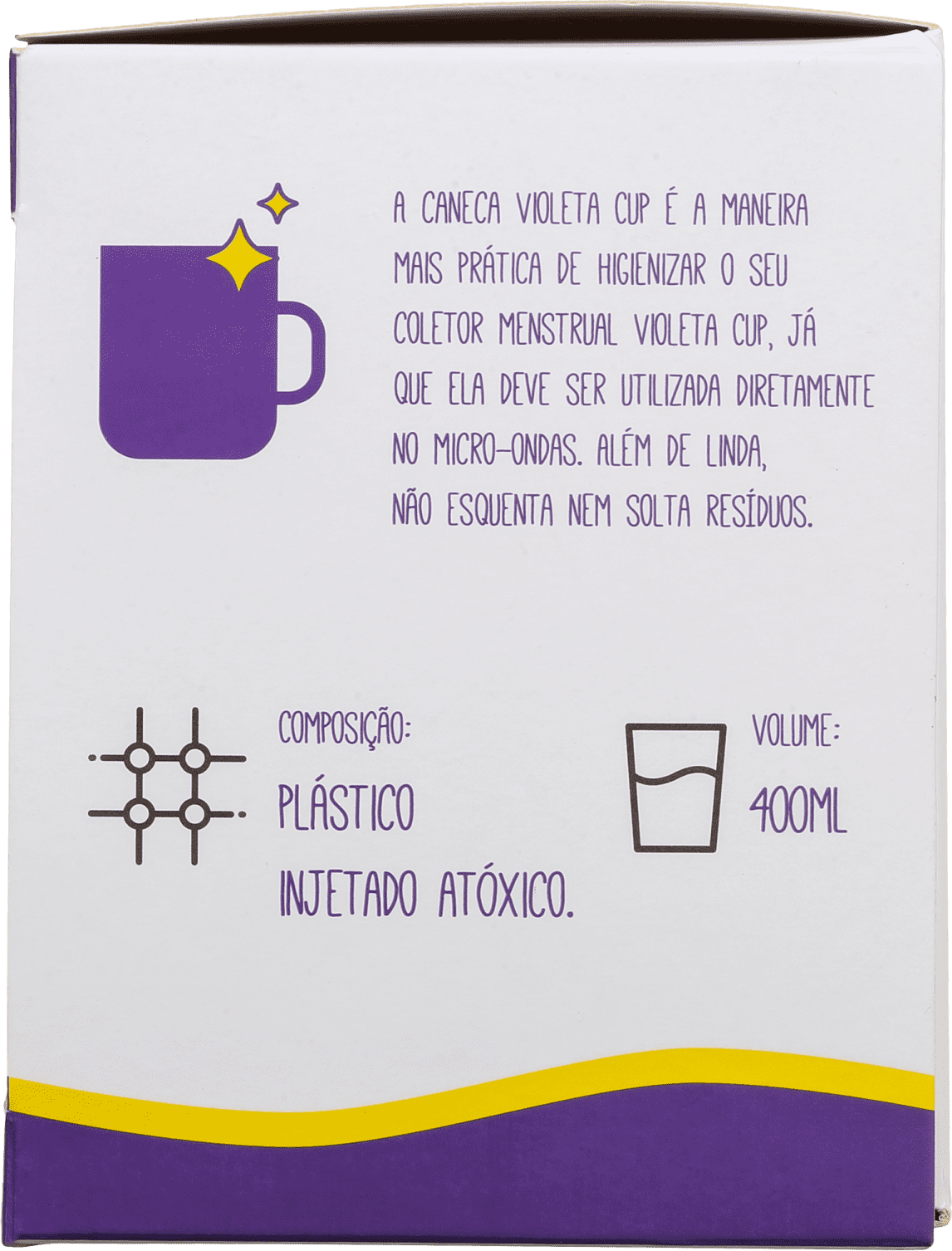 Kit Violeta Cup Transparente Tipo B (-30 anos ou sem filhos) - Coletor Menstrual + Higienizador de Coletor