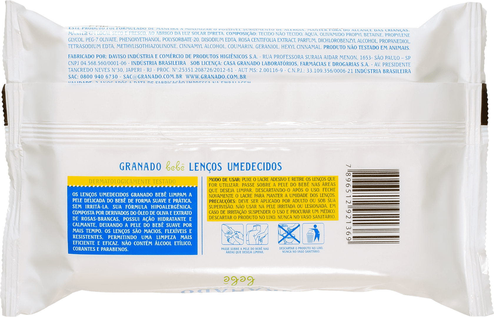Granado Bebê Tradicional - Lenços de Limpeza (50 unidades)