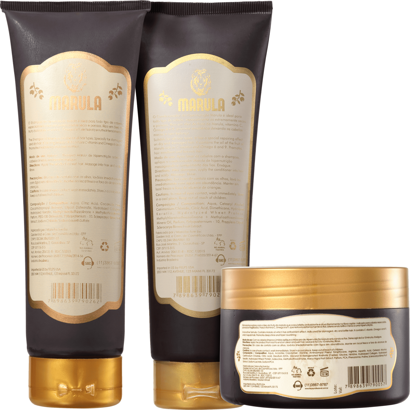 Kit Felps Profissional Marula Tratamento (3 Produtos)