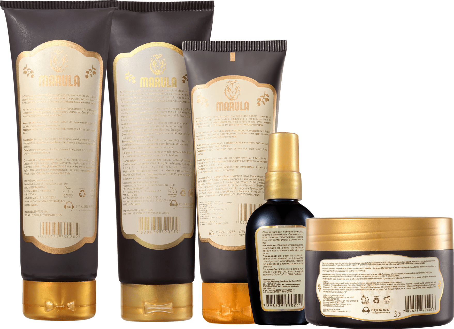 Kit Felps Profissional Marula Completo (5 Produtos)