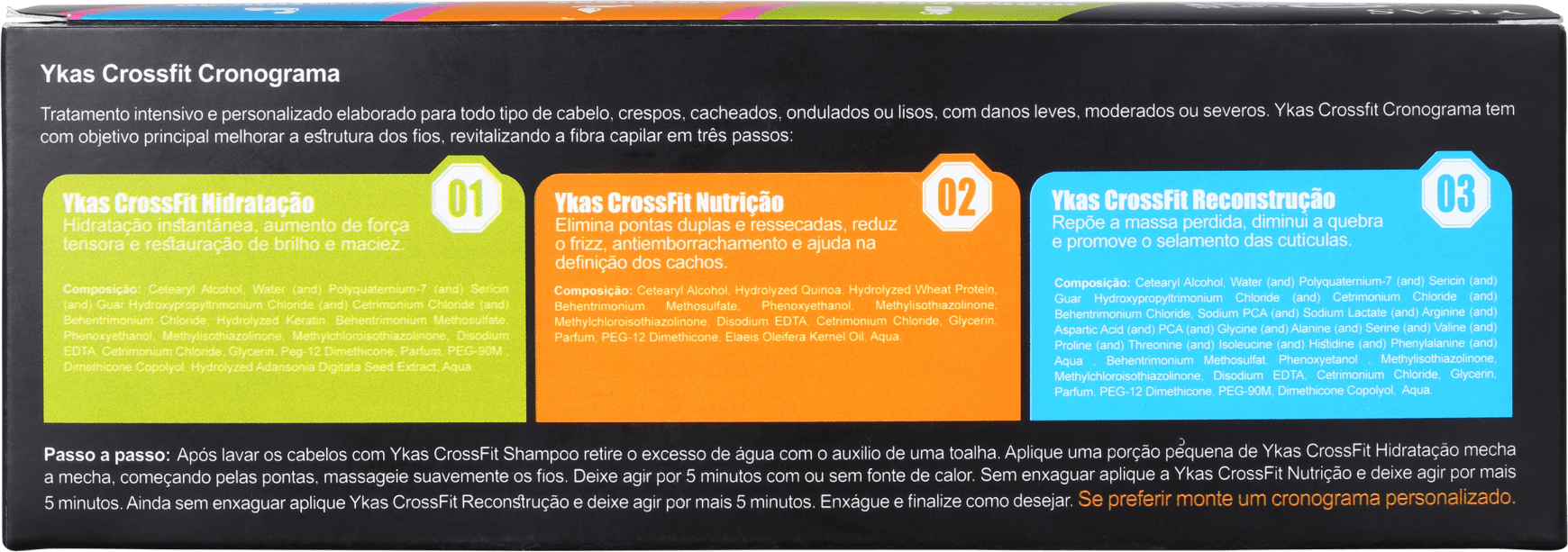 Kit YKAS Crossfit Cronograma Capilar Express No Poo (3 Produtos)