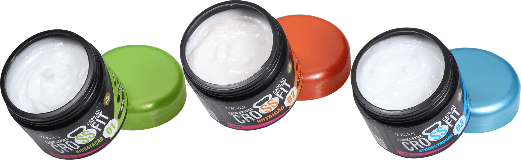 Kit YKAS Crossfit Cronograma Capilar Express No Poo (3 Produtos)