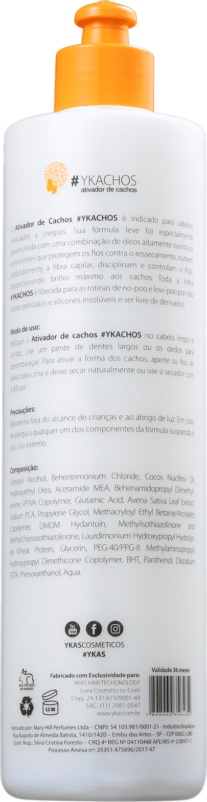 YKAS #Ykachos - Ativador de Cachos 500ml