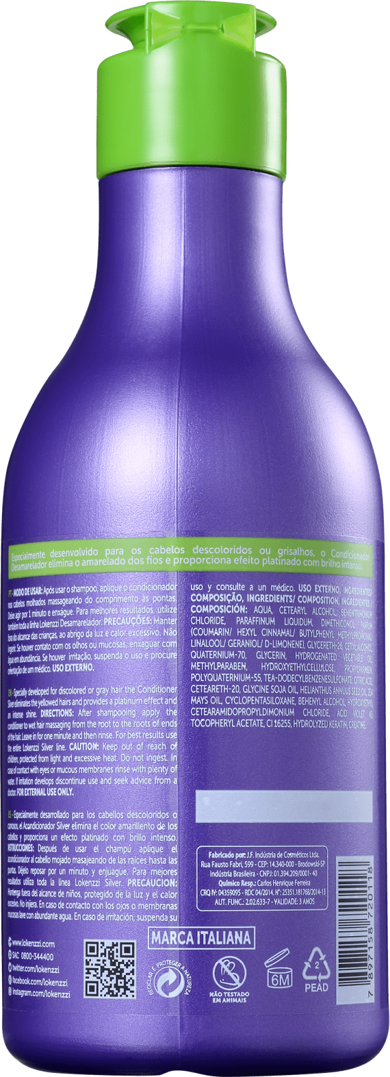 Lokenzzi Silver - Condicionador Desamarelador 320ml