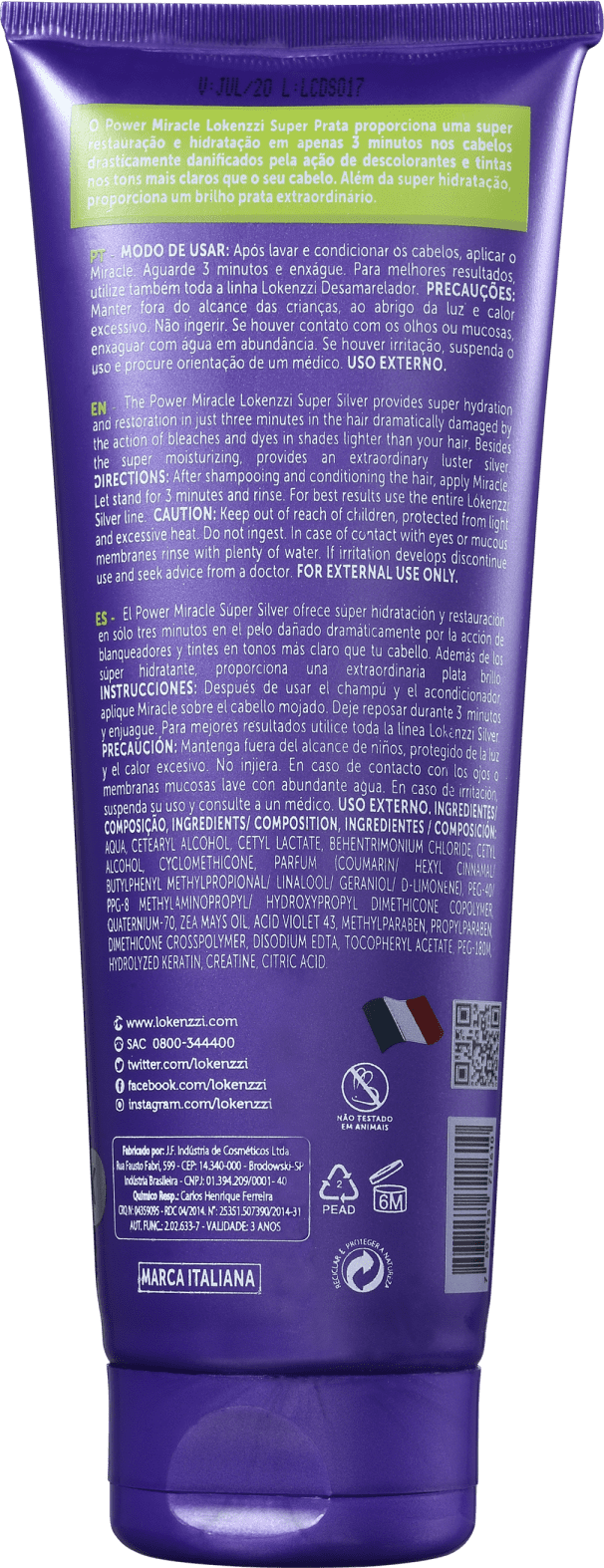 Lokenzzi Power Miracle - Máscara Desamareladora 200ml