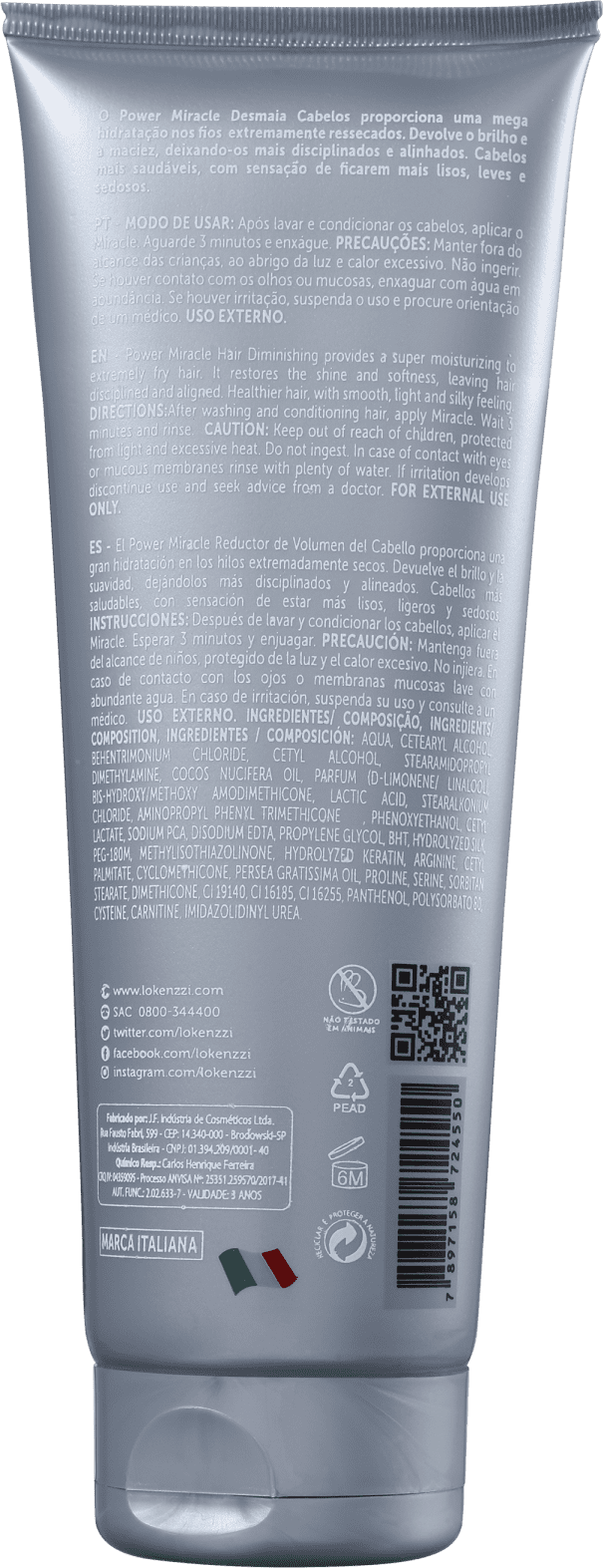 Lokenzzi Power Miracle Total Defense - Máscara Capilar 200ml