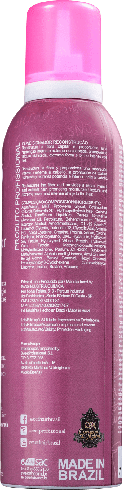 Sweet Hair Experience Mousse Reconstruction - Condicionador 260ml