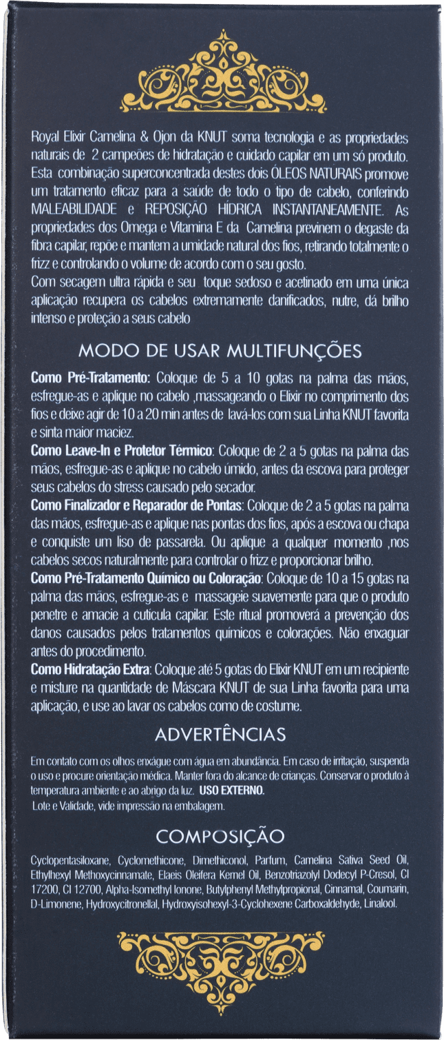 Knut Elixir Oil Camelina & Ojon - Óleo Capilar 35ml