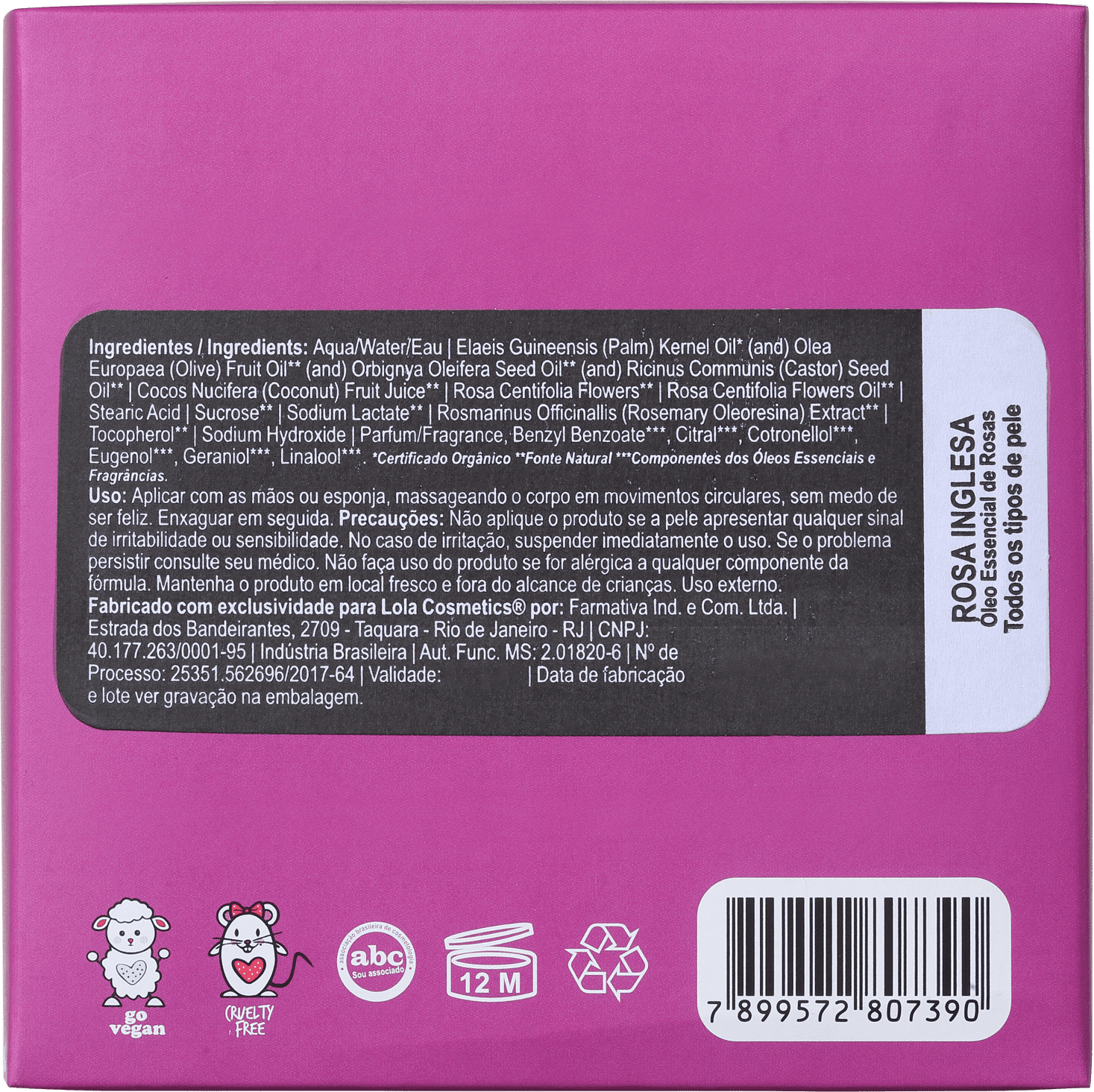 Lola Cosmetics Só Não Limpa Sua Consciência Rosa Inglesa - Sabonete em Barra 140g