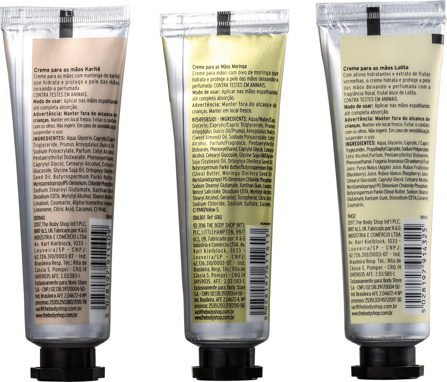 Kit The Body Shop Hand Trio - Cremes para as Mãos 3x30ml