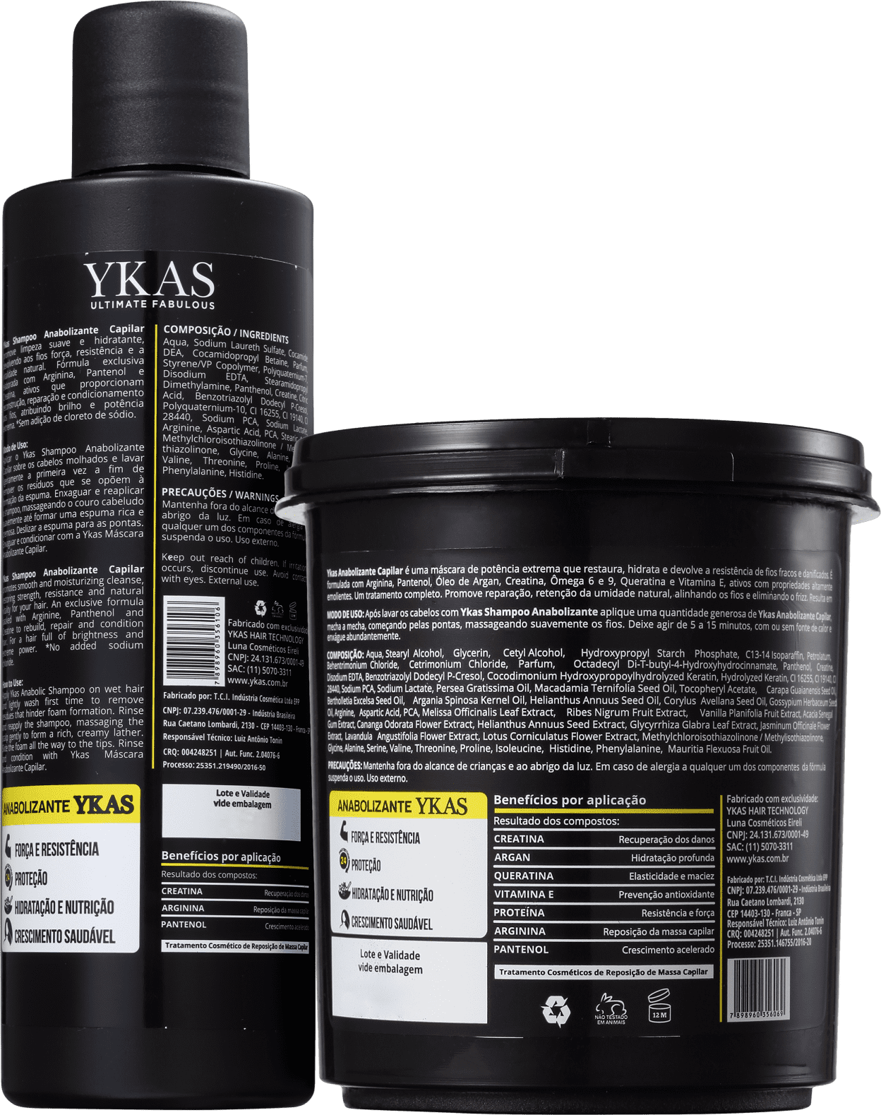 Kit YKAS Anabolizante Capilar Duo (2 Produtos)