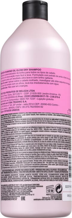Redken Diamond Oil Glow Dry Gloss - Shampoo 1000ml