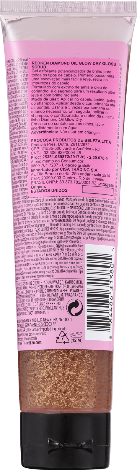 Redken Diamond Oil Glow Dry Gloss Scrub - Tratamento Pré-Shampoo 150ml