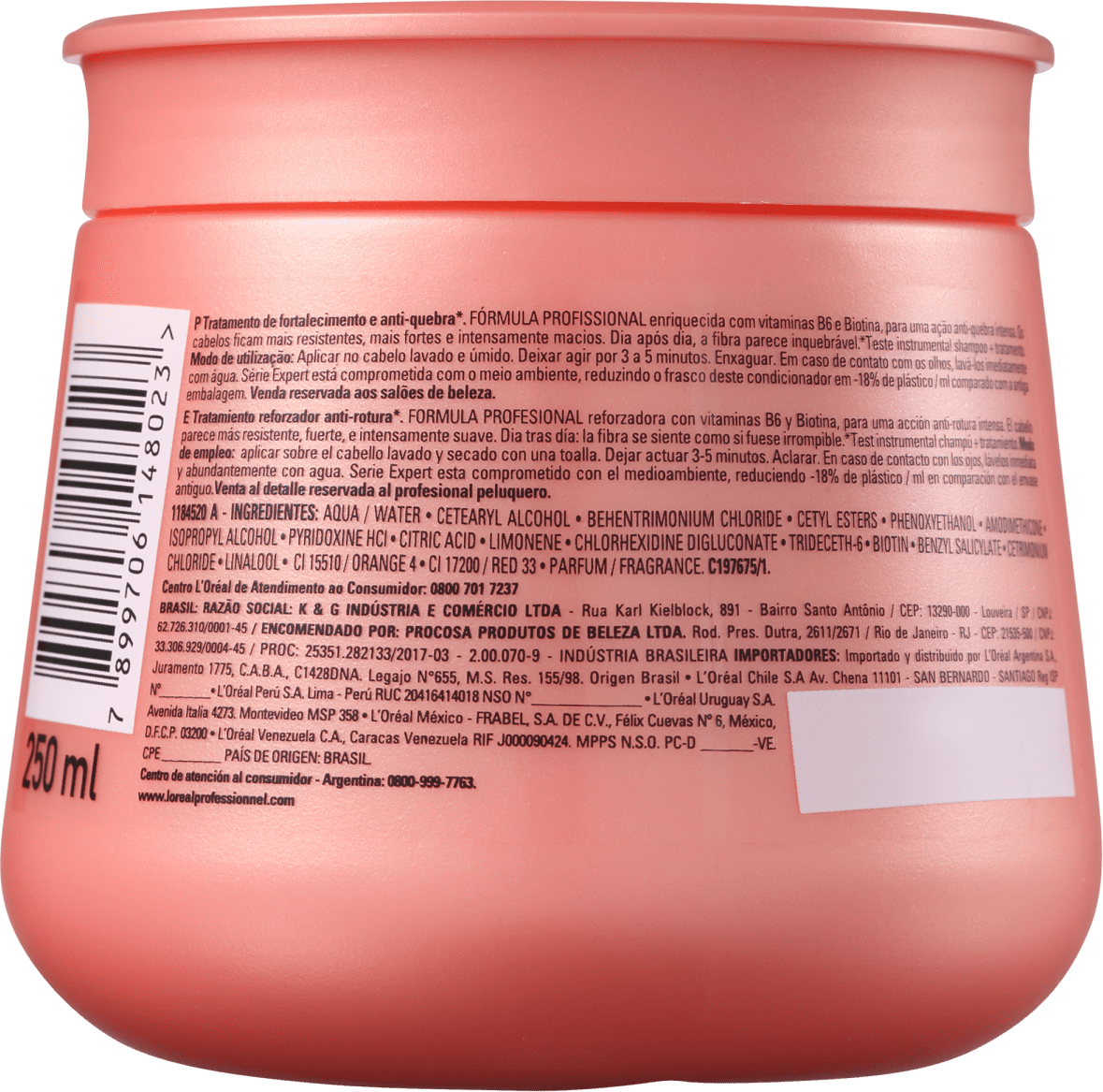 L'Oréal Professionnel Inforcer Serie Expert - Máscara 250ml
