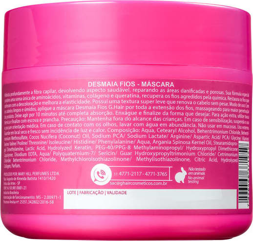 G.Hair Desmaia Fios - Máscara Capilar 500g