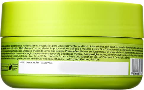 G.Hair Cresce Fios - Máscara Capilar 250g