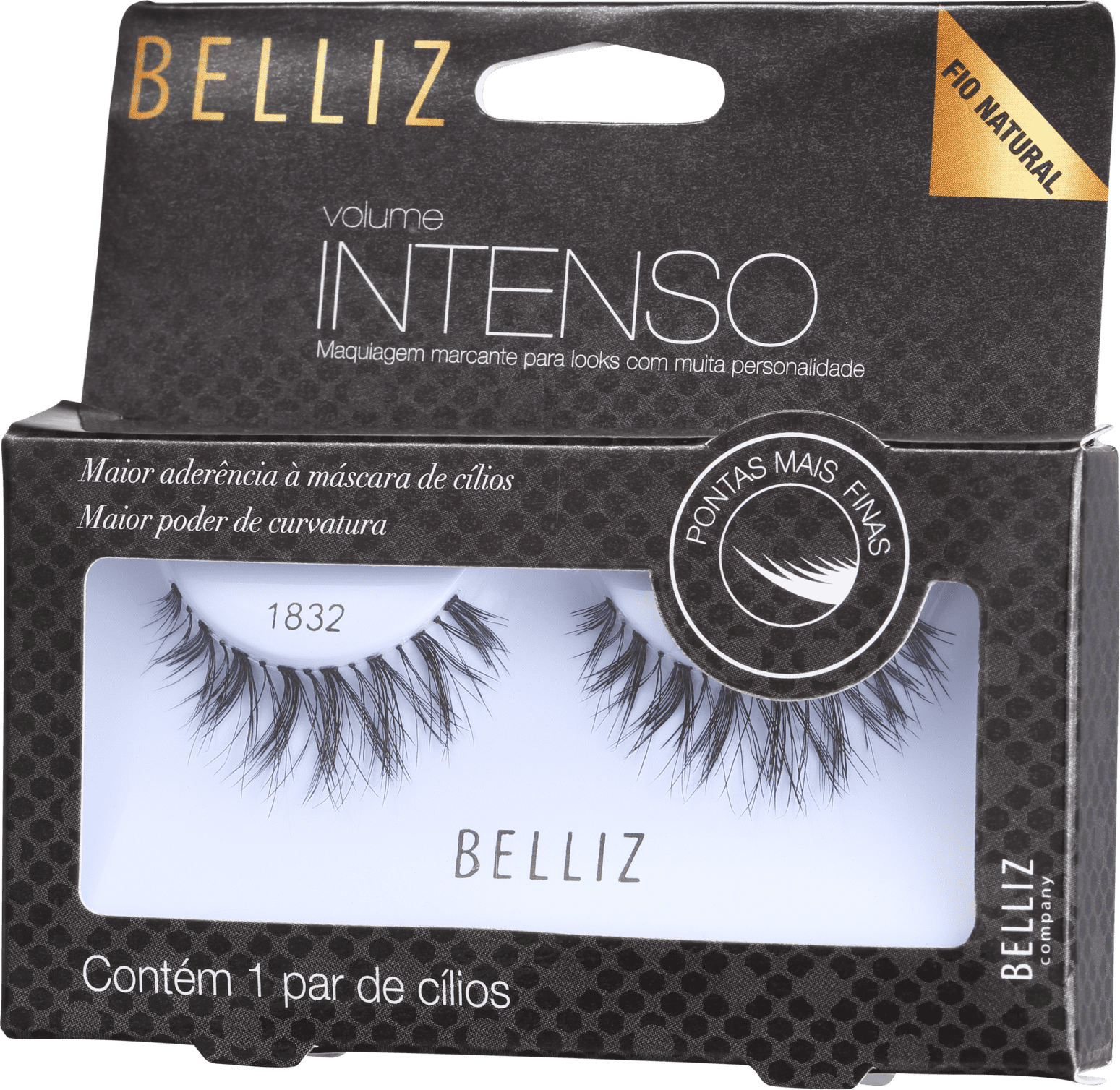 Belliz Fio Natural Volume Intenso 1832 - Cílios Postiços