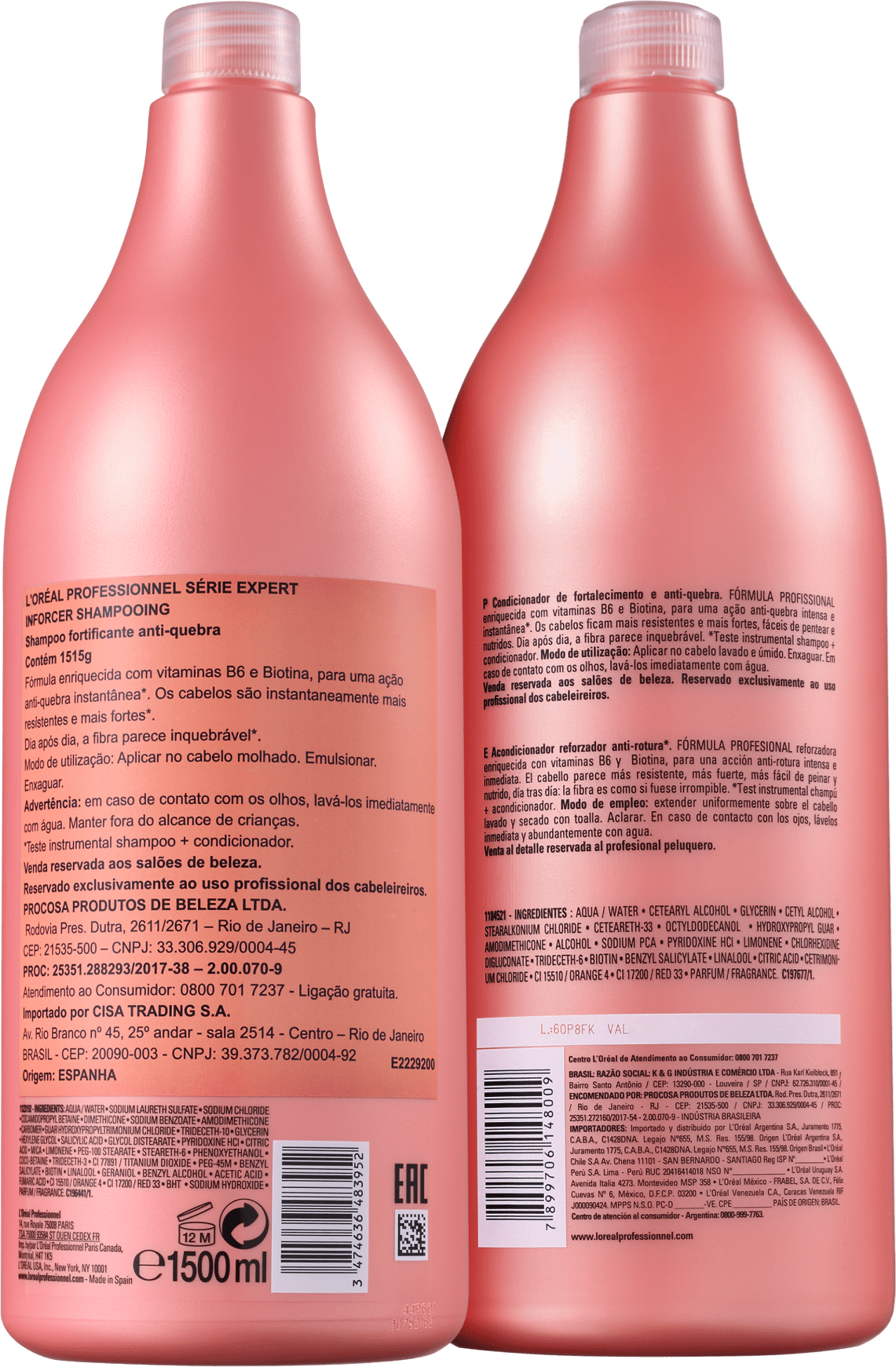 Kit L'Oréal Professionnel Inforcer Serie Expert Salon Duo (2 Produtos)