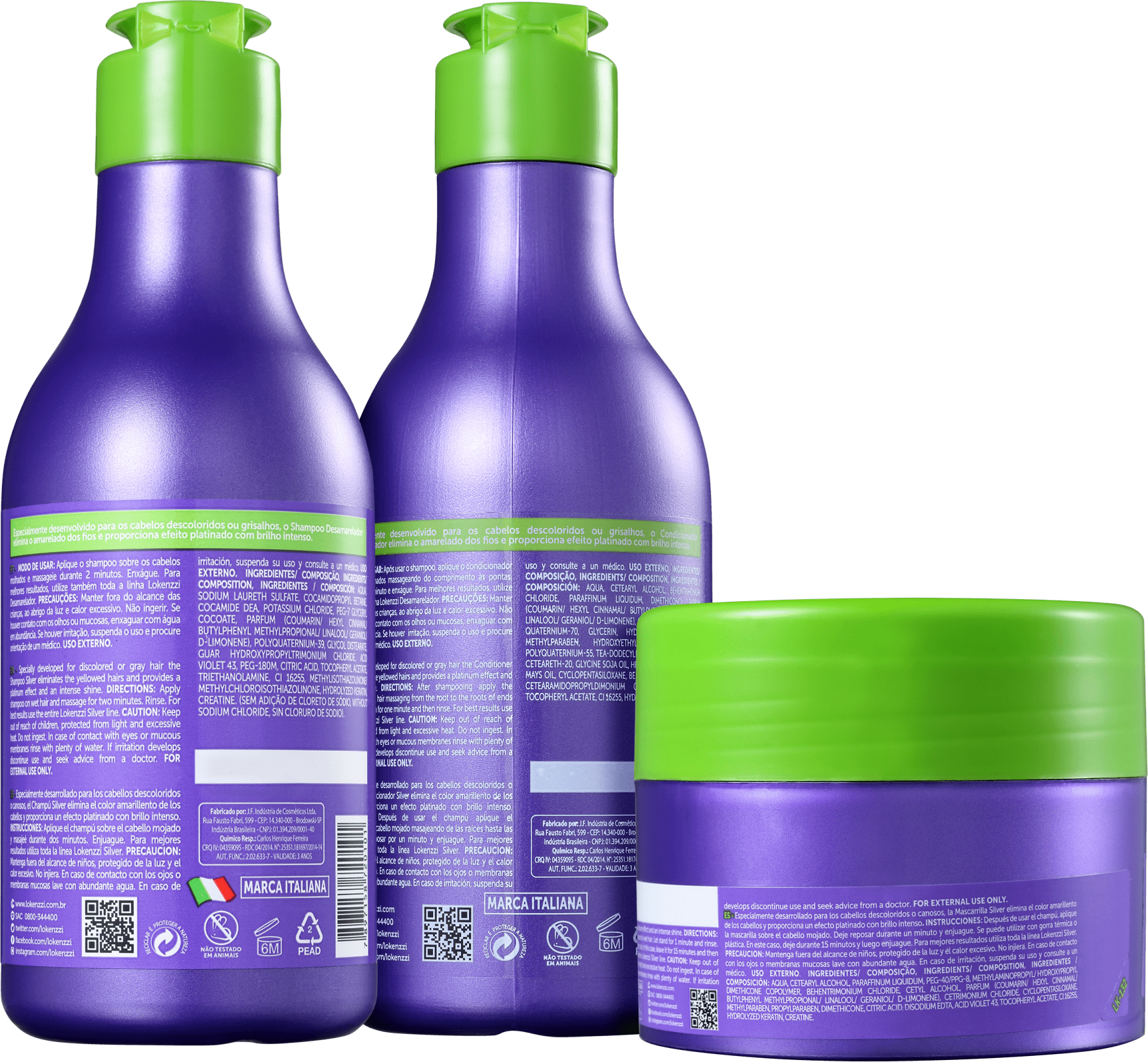 Kit Lokenzzi Silver Desamarelador Trio (3 Produtos)